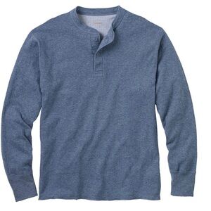 EUC L.L. Bean Men's Long Sleeve Blue Henley